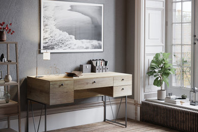 Inspiration for a rustic home office in Dorset.
