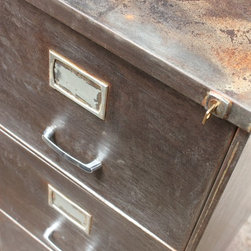 Christie Reclaimed Vintage Industrial 1960s Steel 3 Drawer Filing Cabinet - Decorative Chests & Cabinets