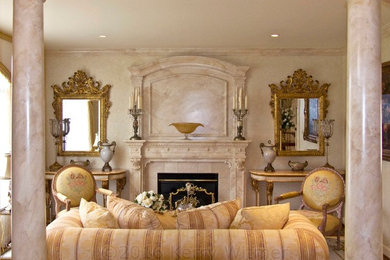 Transitional living room photo in DC Metro