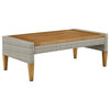 Crosley Furniture Capella Outdoor Wicker / Rattan Coffee Table in Gray