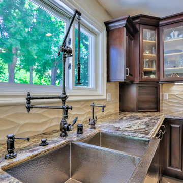 High Arc Kitchen Faucet, with specially designed textured sink.