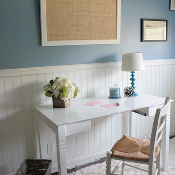 White frame with a white initial bulletin board