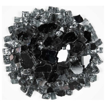 Galaxy Black 1.27 CM 20 LBS Crystal Reflective Fireglass, Sample