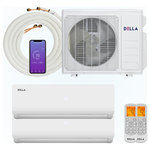 DELLA - 18K BTU 2 Zone 12K 12K BTU Multi Zone Ductless Mini Split AC W/ Heat - Efficiently heat or cool your space with this mini split air conditioner. This pre-charged air conditioner unit is designed with a ductless mini split inverter plus system with a heat pump and dehumidification. The device can easily be controlled and adjusted from the remote control or from the DELLA app. The package includes all of the necessities for an easy installation experience.