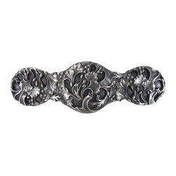 Inviting Home Inc. - Florid Leaves Pull, Antique-Style Pewter - Cabinet And Drawer Handle Pulls