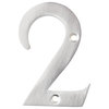RCH Hardware Brass Modern House Number, 3-Inch, Various Finishes, Satin Chrome,
