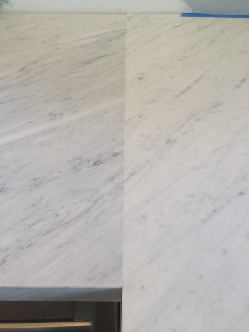 Mismatched Carrara Marble Countertop