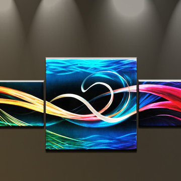 Wandbilder Abstrakte Kunst Moderne Malerei Auf Metall große Mehrteilig Handgefer
