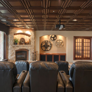 Design ideas for a traditional home cinema in Wichita.
