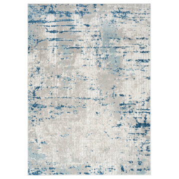 Nourison Quarry 5'3" x 7'3" Ivory Grey Blue Modern Indoor Rug
