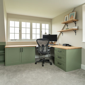BESPOKE MODERN PAINTED HOME OFFICE IN REIGATE, SURREY
