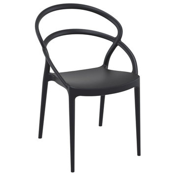 Compamia Pia Set of 2 Dining Chair, Black