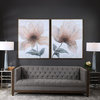 Vanishing Blooms Hand Painted Canvases, 2-Piece Set