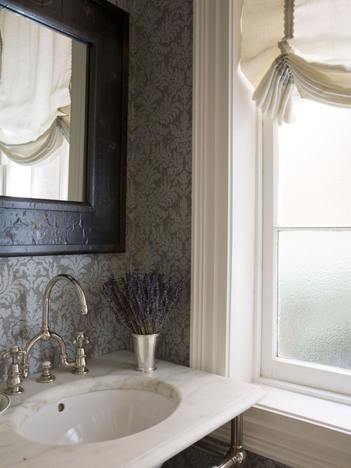 Wallpaper In Bathroom Houzz