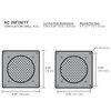 AC INFINITY, Cabinet Ventilation Grill Black, 6 Inch