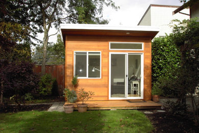 Studio / workshop shed - small contemporary detached studio / workshop shed idea in Vancouver