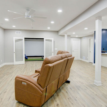 Transitional Basement Finish Liberty, MO