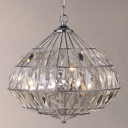 John Lewis Arabella Teardrop Crystal Ceiling Light - Chandeliers