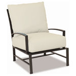 Sunset West Outdoor Furniture - La Jolla Club Chair With Cushions, Canvas Flax With Self Welt - Sunset West's classic La Jolla Club Chair is rendered in high quality, low-maintenance aluminum that will stand the test of time. This club chair features a gently curved X back and seat scaled for comfort, with straight channel legs and subtly curved arms.