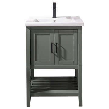 24" Kd Pewter Green Sink Vanity