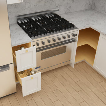 StorageCraft: Elevating Modern Kitchens with Transitional Flair