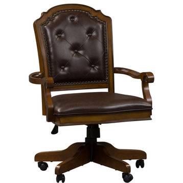 Liberty Furniture Amelia Jr Executive Office Chair in Antique Toffee