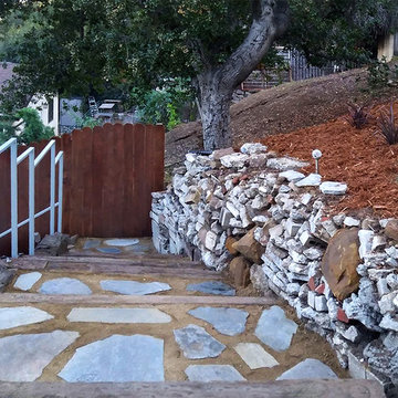 Flagstone & DG Steps with Railroad Ties