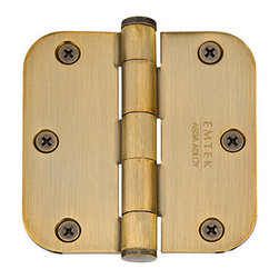 Emtek 3 1/2" x 3 1/2" with 5/8 Radius Corners Heavy Duty Door Hinge - Hinges