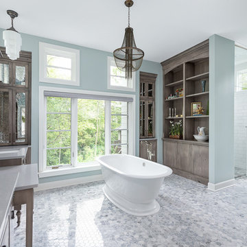 Traditional Master bath, Three Season Room and Bathroom-Downers Grove