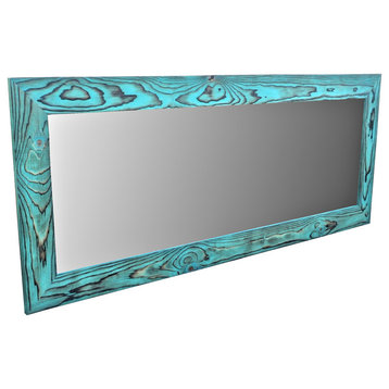 Wall Mirror, Turquoise Butterfly