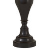 Benzara BM231406 Metal Table Lamp With Turned Pedestal Base, Set of 2, Bronze