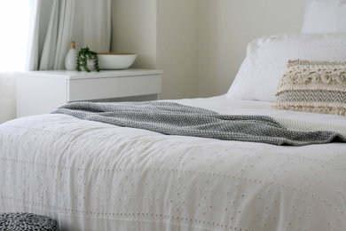 Photo of a scandinavian bedroom in Canberra - Queanbeyan.