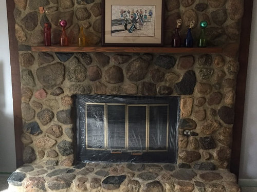 White Washed My 1980 S Fireplace
