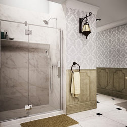 Fleurco Titan Hyperion In-Line 45"-47" Glass-to-Glass Hinge Door and Panel TJH45 - Bath Products