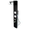 ALFI brand ABSP65B Black Aluminum Shower Panel w/ 2 Body Sprays Rain Shower Hea