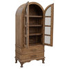 Cupola Curio China Cabinet / Bookcase with Glass Doors