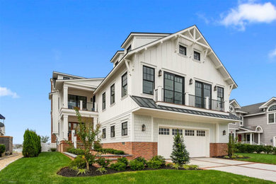 Inspiration for a coastal exterior home remodel in Philadelphia