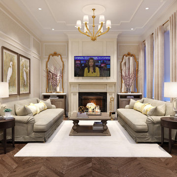 Traditional style Living room, option B