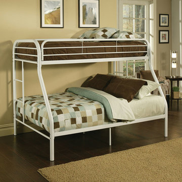 Tritan Metal Twin/Full Bunk Bed | White