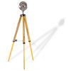 35" Distressed Tripod Floor Lamp With Cone