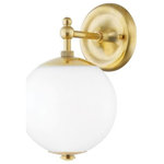 Hudson Valley Lighting - Hudson Valley Lighting MDS702-AGB Sphere No.1 - 1 Light Wall Sconce - Designed by Mark D. Sikes