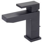 Pioneer Industries - Mod Single Handle Bathroom Faucet, Matte Black - Pioneer's Mod Collection of faucets boldly pairs sculpted angularities with crisp, clean lines to create an engaging, minimalist style. The unique handle combines distinctive sophistication with superior functionality and performance, and are available in a modern matte black finish.