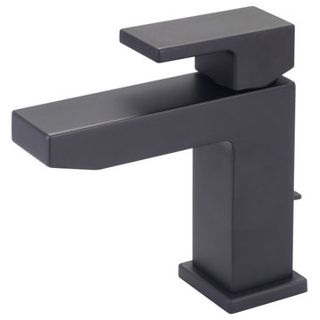 Mod Single Handle Bathroom Faucet, Matte Black