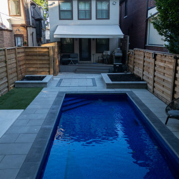 Modern Rectangular Swimming Pool & Backyard Renovation