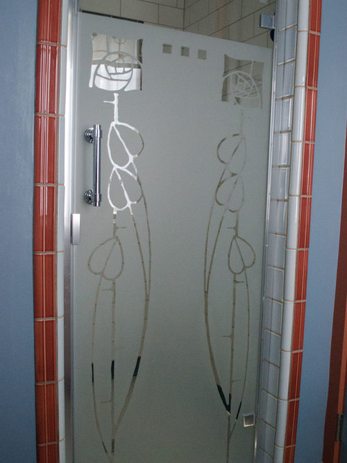 Etched Shower Doors Ideas, Pictures, Remodel and Decor