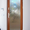 Front Door - High Tide - Cast Glass CGI 033 Exterior - Oak - 36" x 80" -...