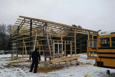 Miracle Truss Building being erected in Michigan