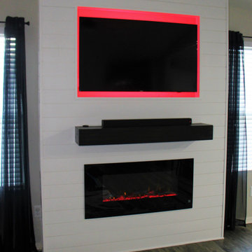 Tv Wall with Fireplace Insert
