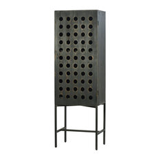 74" Alice Cabinet Iron Base Reclaimed Pine Holland Black