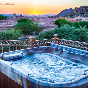 Jacuzzi Backyard at Sunset